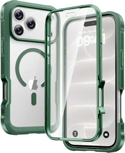 Vista 67 de Carcasa Diaclara diseñada para iPhone 12/12 Pro, carcasa completa resistente con protector de pantalla táctil y antiarañazos integrado, carcasa Azul