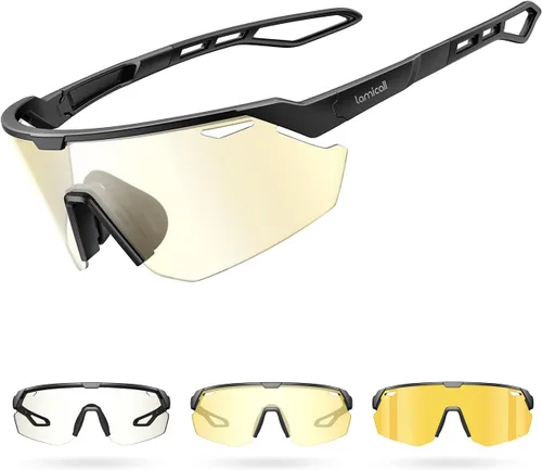 Vista 20 de Lamicall Gafas de sol deportivas polarizadas de 0.85 oz para hombres y mujeres, gafas con protección UV400, para correr, ciclismo, béisbol, pesca