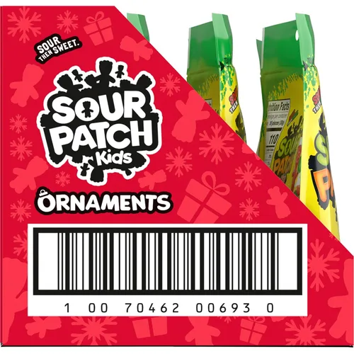 Vista 12 de SOUR PATCH KIDS Adorno de dulces navideños, bolsas de 12-10 onzas