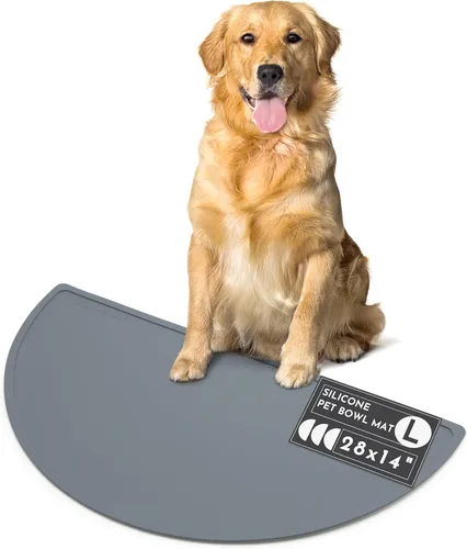 Vista 17 de Should We Go? Tapete de silicona impermeable para comida de mascotas, antideslizante, a prueba de derrames, tapetes de alimentación para pisos