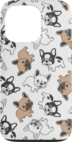 Vista 10 de iPhone 16 Cute French Bulldog Pattern Case
