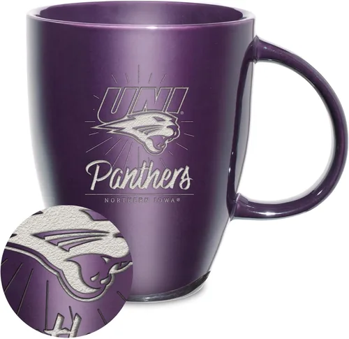 Vista 71 de Rico Industries - Taza de lustre cerámico con grabado láser de la NCAA de 18oz - Café-Té