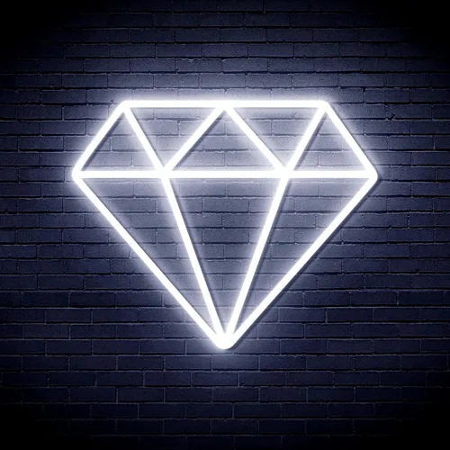 Vista 11 de AdvPro Señal de neón LED de silicona flexible de diamante - azul - st16s33-fnu0055-b
