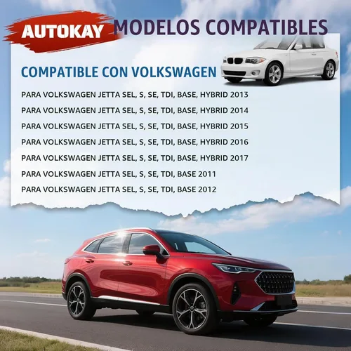 Vista 5 de AUTOKAY Funda negra para asiento inferior del conductor, compatible con Volkswagen Jetta 2011 2012 2013 2014
