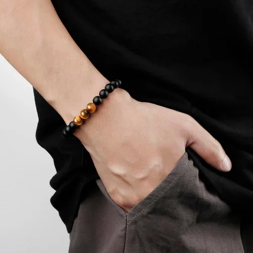 Vista 3 de Pulsera de regalos para hombres para papá hijo mi hombre novio marido hermano nieto abuelo papá bonus sobrino tío cumpleaños día del padre