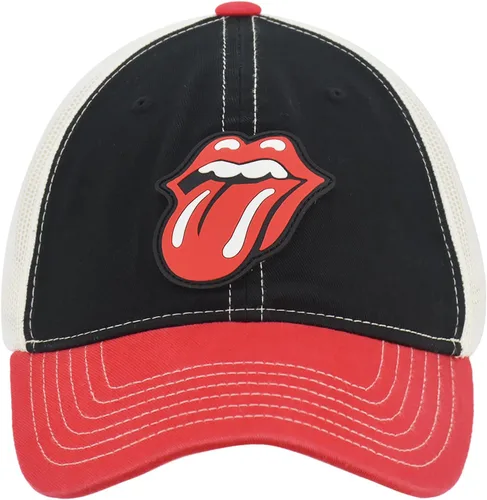 Vista 2 de Concept One Rolling Stones - Gorra de béisbol ajustable con logotipo de labios para hombre, con ala curvada, Multi