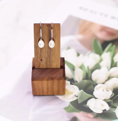 Vista 6 de 925 Sterling Silver Elegant Dangle Freshwater Pearl Earrings for Women - AKOCIDY