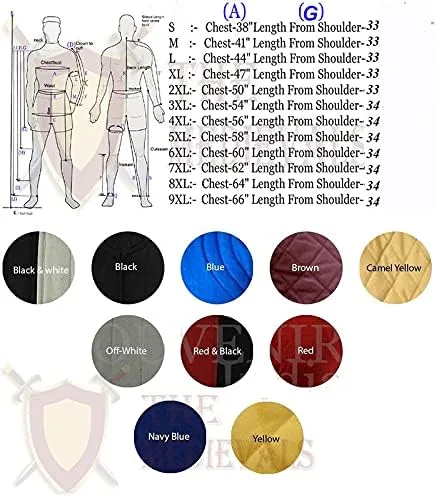 Vista 4 de THE MEDIEVALS Abrigo grueso acolchado sin mangas Aketon Jacket Armor Cotton Fabrics Dress SCA