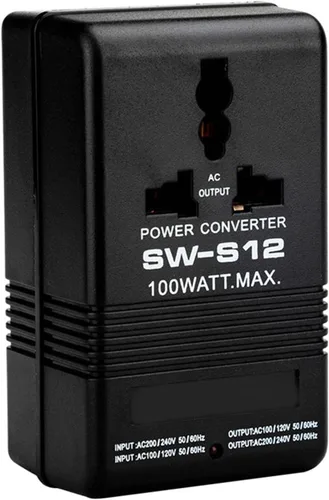 Vista 2 de Convertidor de voltaje de amplio rango Transformador de voltaje 110V/120V Convertidor de corriente de doble canal Paso hacia arriba o bajar a