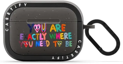 Vista 15 de CASETiFY Bounce Airpods Pro (1ª/2.ª generación) - Funda con anillo, negro Kingsnake - carbón mate