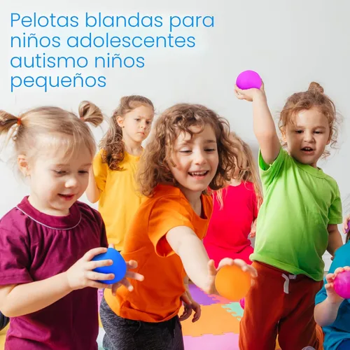 Vista 4 de Pelotas estrujables para niños y adultos: paquete de 18 bolas elásticas para aliviar el estrés nerviosismo, terapia de manos, pelota sensorial