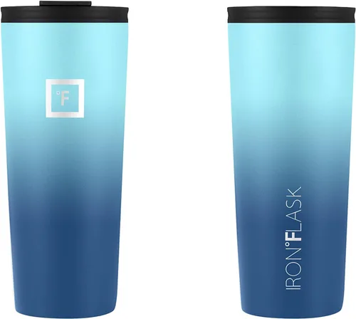 Vista 4 de IRON °FLASK Taza clásica - Botella de agua de acero inoxidable aislada al vacío, de doble pared, taza para beber, taza de viaje aislada