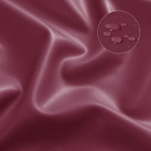 Vista 7 de Deisy Dee Fundas de cuero impermeables para sillas de comedor Parson (4, Burgandy)