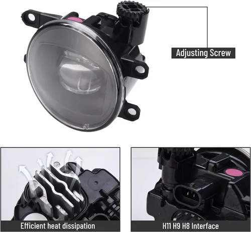 Vista 3 de SIEMID Nueva Generación Lámpara Antiniebla LED – Adaptación y Mejora para Toyota 4Runner, Tacoma, Tundra, RAV4, C-HR, Highlander, Venza, Sienna