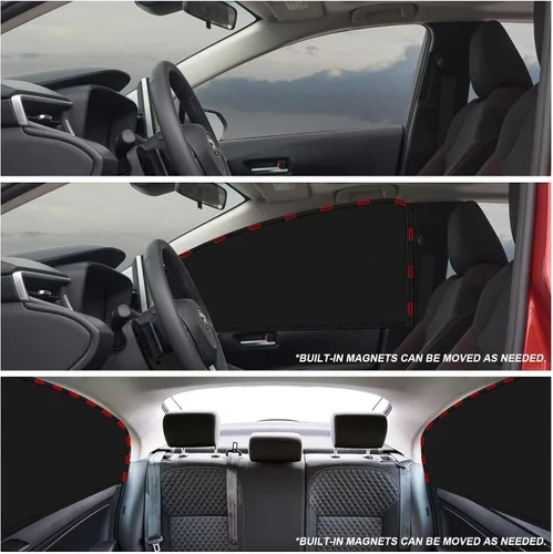 Vista 8 de Cortina magnética universal para ventana lateral de coche, 2