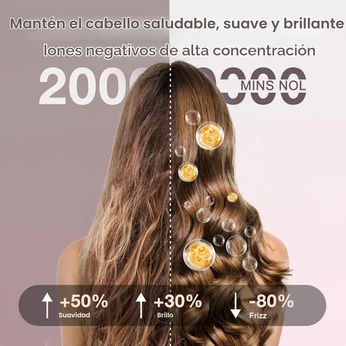 Vista 8 de Cepillo Térmico de 1.25 Pulgadas con 5 Ajustes de Temperatura, Rizador de Pelo Térmico Universal de Voltaje, Cepillo Rizador Térmico Redondo