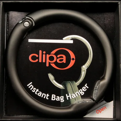 Vista 4 de Clipa 2 - El gancho para bolsa instantáneo Colección Negro mate