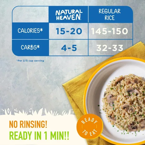 Vista 4 de Natural Heaven Arroz blanco y integral, variedad de corazones de palma, paquete de 6 – Naturalmente rico en potasio, arroz vegetariano bajo