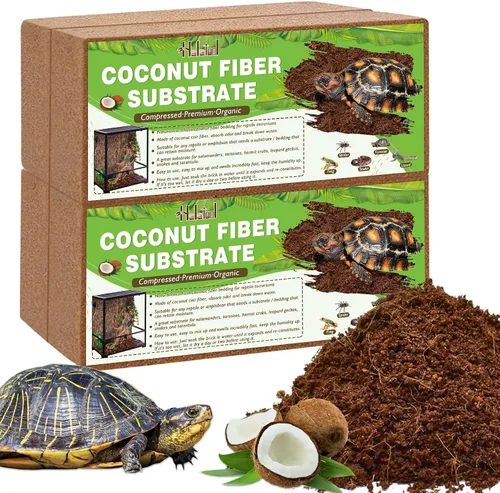 Vista 11 de Halatool - Paquete de 1 sustrato de fibra de coco comprimido para reptiles 1 Paquete