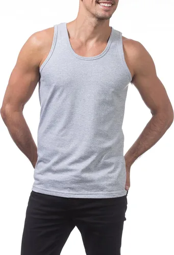 Vista 3 de Pro Club Heavyweight Plain en blanco tanque parte superior