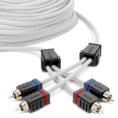 Vista 6 de DS18 MOFCR-1F2M 1 Hembra 2 Macho Altavoz de Audio para Coche Marino Estaño OFC RCA Y Splitter Adaptador Cable Conector