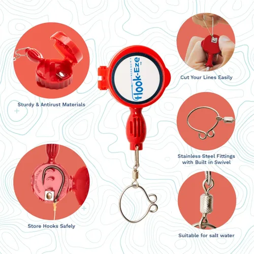 Vista 2 de HOOK-EZE Fly Fishing Accessories - Fishing Knot Tying Tool for Tying Fishing Line to Hooks - Fishing Gear and Equipment, Gadget to Tie Knots Quick