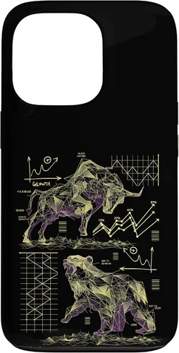 Vista 10 de Shareholder Stock Market Bull vs Bear Stock Trader Case for iPhone 17