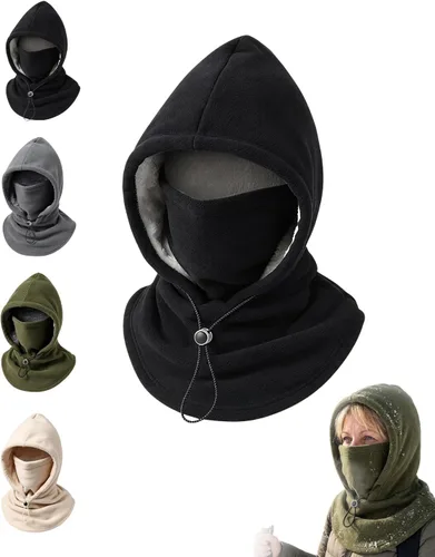 Vista 15 de 3 in 1 Winter Hood Fleece Face Mask & Neck Warmer for Cycling Multicolor 4pc