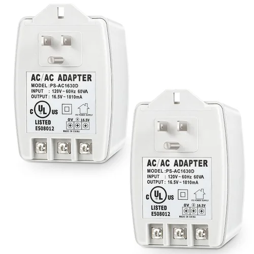 Vista 7 de 1 paquete de transformador de timbre de 16.5 V 30 VA enchufable compatible con Ring, Nest, Ecobee, transformador de timbre de 16.5 voltios