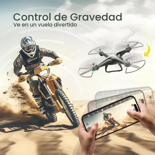 Vista 6 de Dron Holy Stone HS110D controlado por radio con cámara HD 1080P, vídeo en vivo, gran angular de 120°, WiFi, quadrirotor con sensor de gravedad