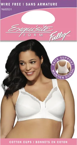 Vista 7 de Exquisite Form Fully #5100531 corpiño de postura con cierre delantero, de algodón con encaje, para mujer