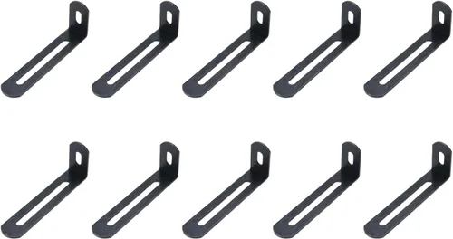 Vista 5 de KUMGROT 20 soportes de expansión de mesa ajustables en ángulo recto ranurados, sujetadores de esquina de hierro fundido de 0.98 pulgadas para mesas