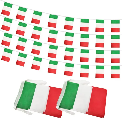 Vista 15 de Bandera de Cuerda Argentina de 100 Pies, 76 Piezas Bandera Estandarte Argentina, Pequeñas Mini Banderas del Mundo para Eventos Deportivos