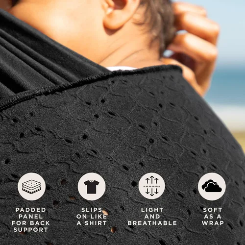 Vista 4 de Portabebés MOBY Easy Wrap de Petunia Pickle Bottom - Ojal Negro