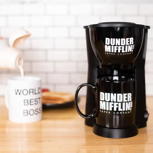 Vista 4 de Uncanny Brands The Office - Juego de regalo para cafetera individual con 2 tazas The Office 2 Tazas