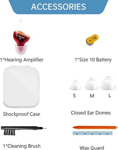 Vista 6 de Amplificador auditivo para adultos mayores con cancelación de ruido, asistencia para ancianos escucha, amplificador de sonido de voz, dispositivos