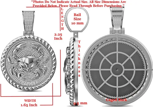Vista 5 de VVS1 Auténtico Diamante MOISSANITA 40+ Gramos de signo de nacimiento del zodiaco de la suerte Cáncer Cangrejo Astrología Horóscopo Acabado Oro 14K