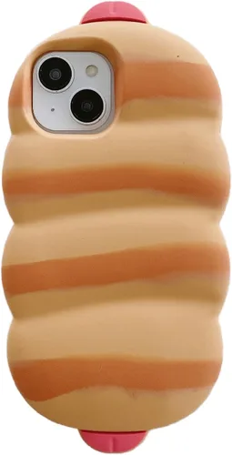 Vista 8 de Funda 3D de hombre aguacate para iPhone 13/iPhone 14 de 6.1 pulgadas, diseño de dibujos animados de lindo personaje Kawaii divertido