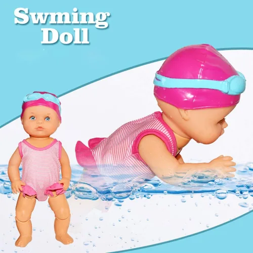 Vista 2 de Muñeca eléctrica impermeable para nadar en bañera y piscina