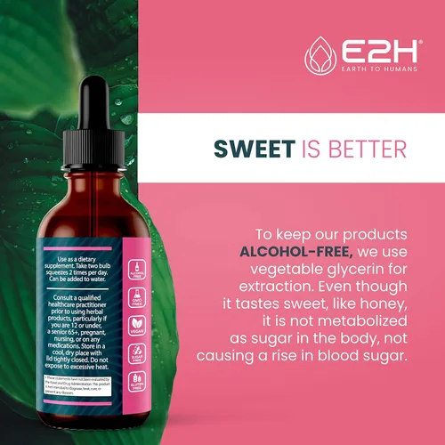 Vista 7 de E2H All Natural Women's Wellness, equilibrio hormonal y alivio del síndrome premenstrual con cohosh negro, Dong Quai y raíz de regaliz para aliviar