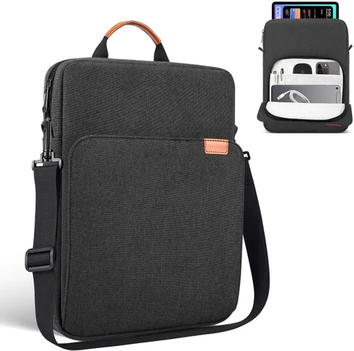 Vista 10 de Funda de transporte para iPad de 13 pulgadas para iPad Pro M5 y Air M4/M3 2026, iPad Pro 12.9, 13.8" Surface Laptop 7th, funda acolchada para Negro