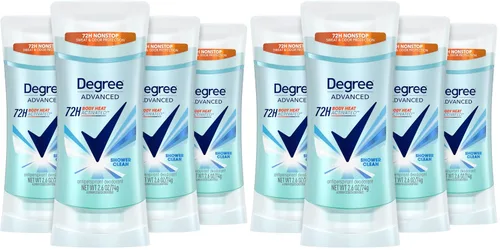 Vista 13 de Degree Desodorante Antitranspirante Avanzado, paquete de 4, Protección contra Sudor y Olor por 72 Horas, Shower Clean, Antitranspirante para Mujeres