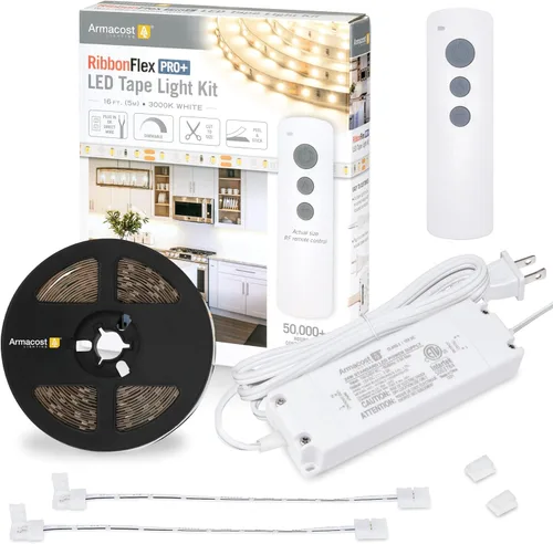 Vista 15 de Armacost Lighting Kit de luz en cinta LED regulable para AC del hogar, blanco cálido suave (1.5M) 424502 2700K blanco cálido 5 m