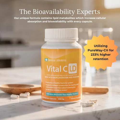 Vista 5 de Vital C-LD - Vitamina C liposomal mejorada - Cápsulas de 530 mg - 120