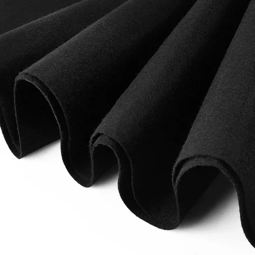 Vista 3 de BENECREAT Rollo de fieltro negro de 10 pies y 15.75 pulgadas de ancho, hojas de tela no tejida (0.035 in de grosor), gran fieltro para manualidades