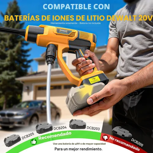 Vista 5 de DIYtoolifz Herramienta de limpieza compatible con batería DeWalt de 20 V, 2.2 libras, con manguera de 16.4 pies y boquilla 6 en 1 + accesorio