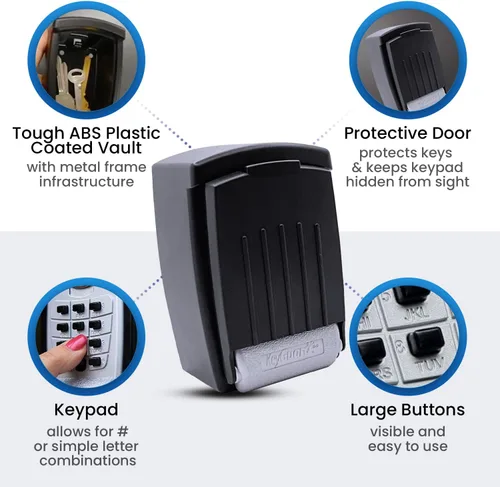 Vista 3 de Caja de seguridad con botones KeyGuard, SL-590