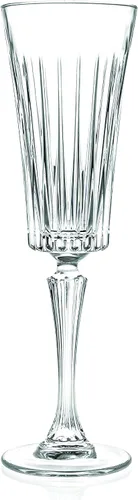 Vista 2 de Barski Copas de flauta de tostado, champán, flautas, juego de 6 copas de cristal de flauta, flautas de brindis de boda, diseñadas, 7 onzas