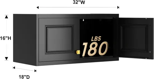 Vista 3 de Polup Armario de Pared de Metal, Gabinete Superior para Guardarropa, Pequeño Gabinete de Almacenamiento Superior para Dormitorio, Sala de Estar