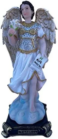 Vista 5 de misantuario Juego de 3 Arcángeles de San Miguel, San Gabriel, San Rafael de 8 pulgadas de alto, 3 arcángeles, figura de resina religiosa